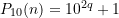 P_{10}(n) = 10^{2q} + 1