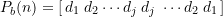 P_b(n) = [\, d_1 \; d_2 \cdots d_j \; d_j \; \cdots d_2 \; d_1\, ]