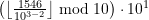 \left(\left\lfloor \frac{1546}{10^{3-2}}\right\rfloor \bmod 10\right) \cdot 10^1