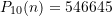 P_{10}(n) = 546645