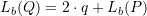 L_{b}(Q) = 2 \cdot q + L_b(P)